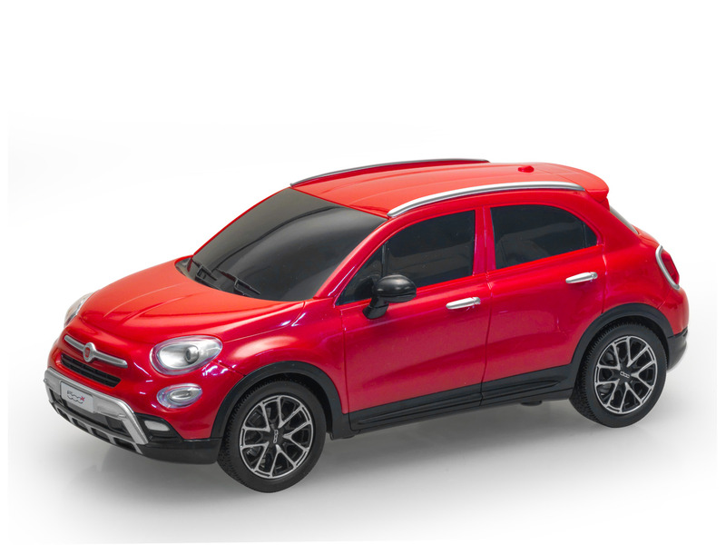 FIAT 500x - Gelndewagen? - Fertigmodell-Kunststoff , rot mit RC-Radio Control. Der kompakte Gelndewagen von Fiat ist noch kompakter geworden! Jetzt auch im Mastab 1:24 (18 cm) erhltlich, behlt es jedoch alle Eigenschaften groer Funksteuerungen bei, vor allem sthetische Details. Mit Frontscheinwerfern. Erhltlich in 2 Farben: rot und wei